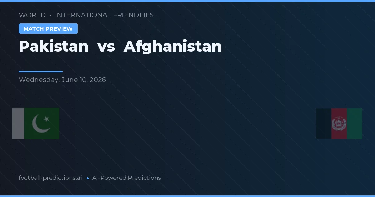 Pakistán vs Afganistán — pronóstico y previa del partido