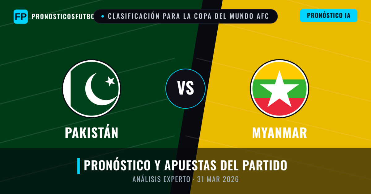 Pakistán vs Myanmar — pronóstico y previa del partido