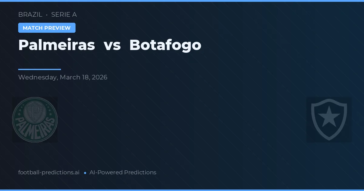 Palmeiras vs Botafogo — pronóstico y previa del partido