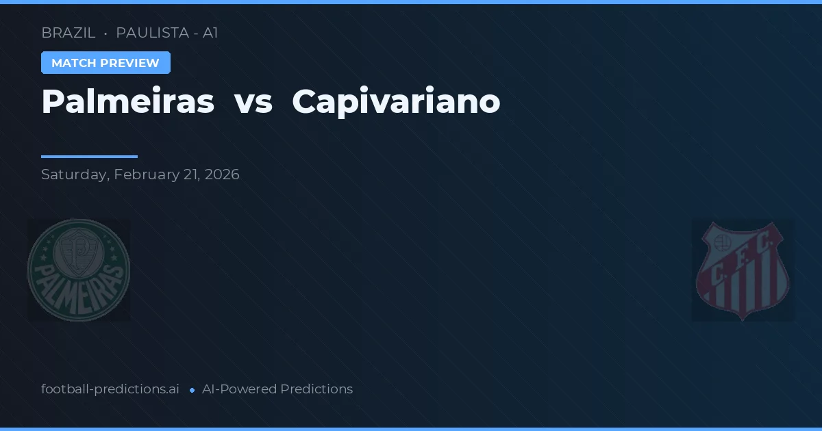 Palmeiras vs Capivariano — pronóstico y previa del partido