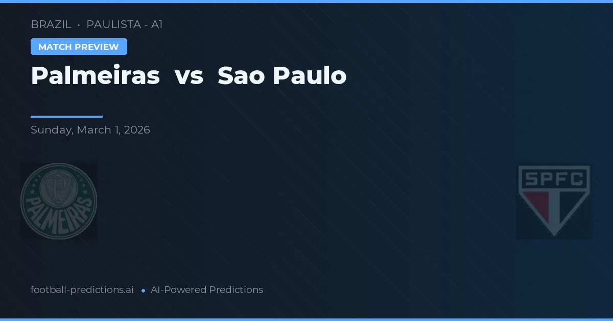 Palmeiras vs São Paulo — pronóstico y previa del partido