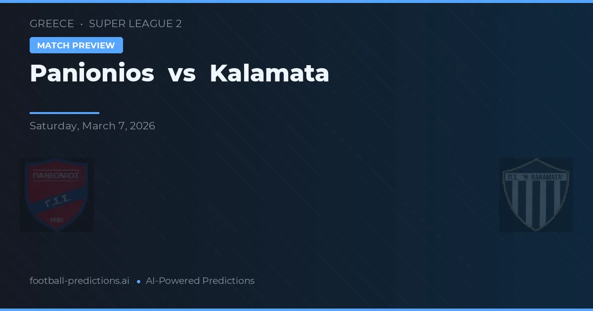 Panionios vs Kalamata — pronóstico y previa del partido