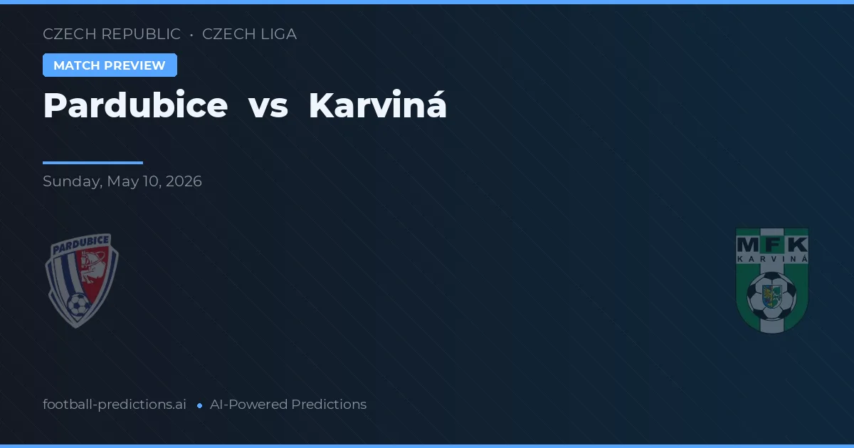 Pardubice vs Karviná — pronóstico y previa del partido