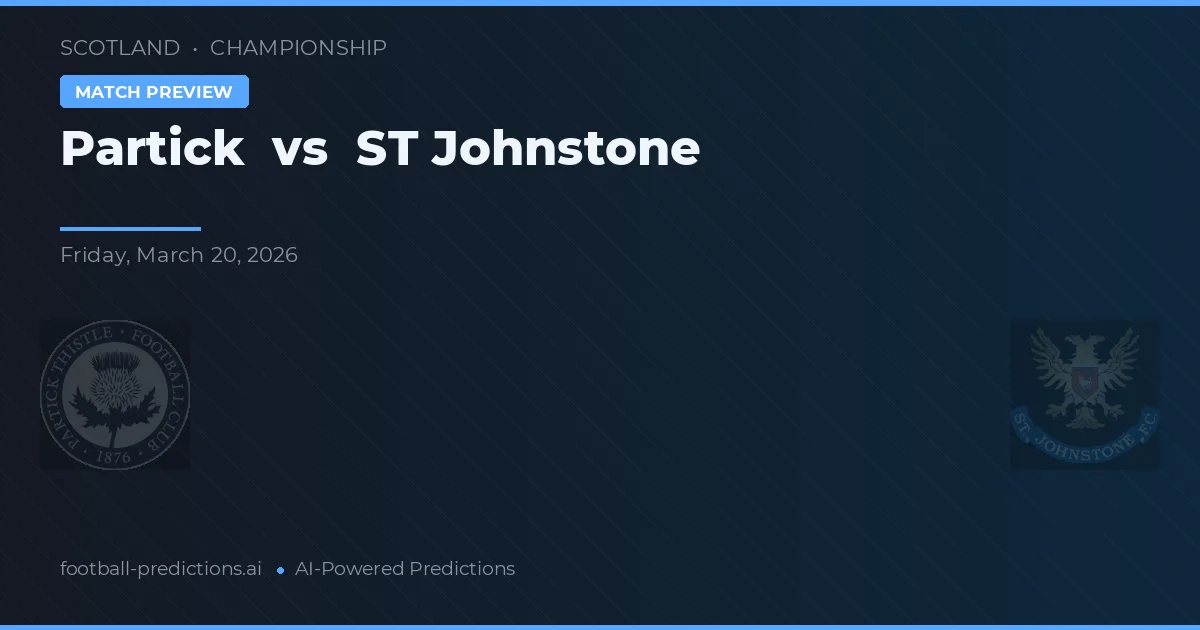 Partick vs St. Johnstone — pronóstico y previa del partido
