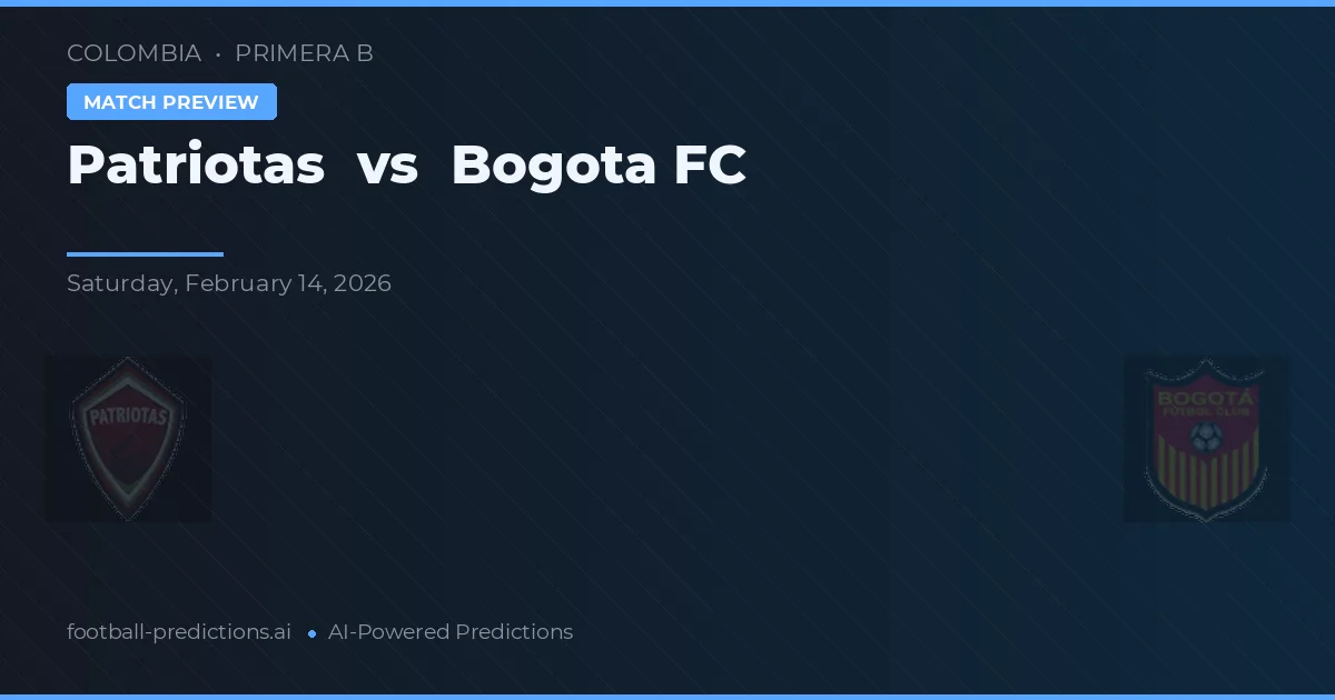 Patriotas vs FC Bogotá — pronóstico y previa del partido