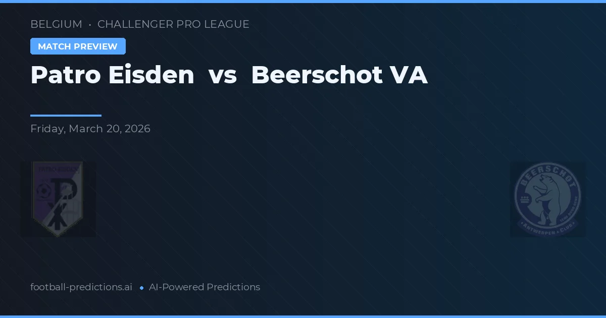 Patro Eisden vs Beerschot — pronóstico y previa del partido