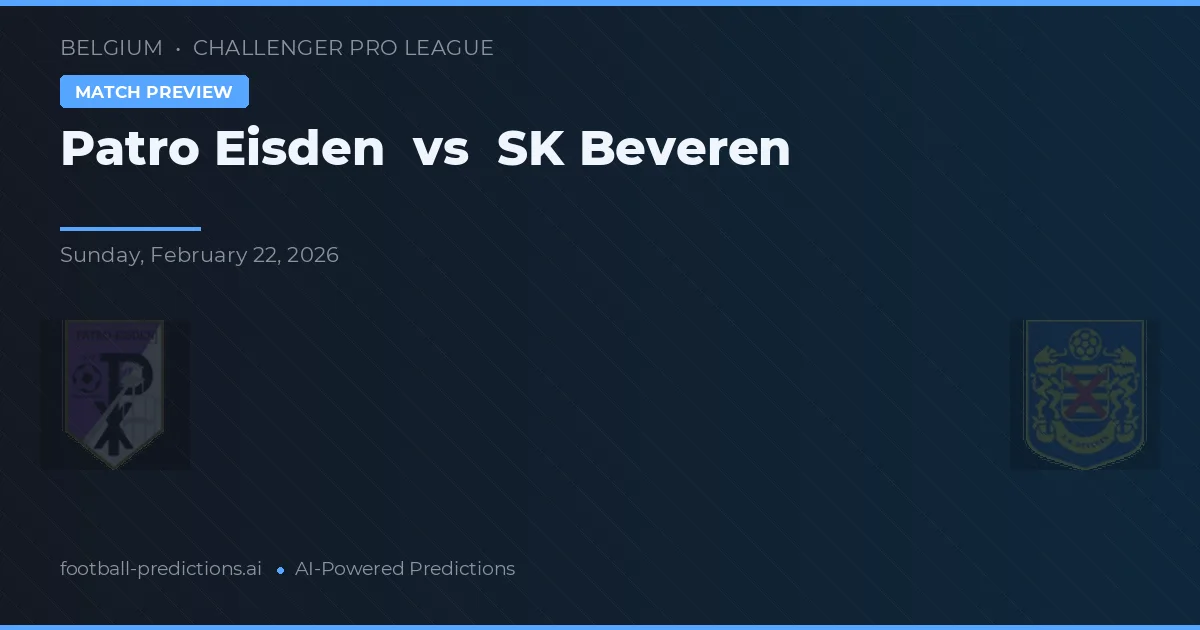 Patro Eisden vs Beveren — pronóstico y previa del partido