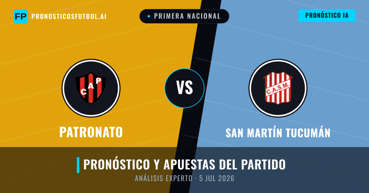 Patronato vs San Martín Tucumán — pronóstico y previa del partido
