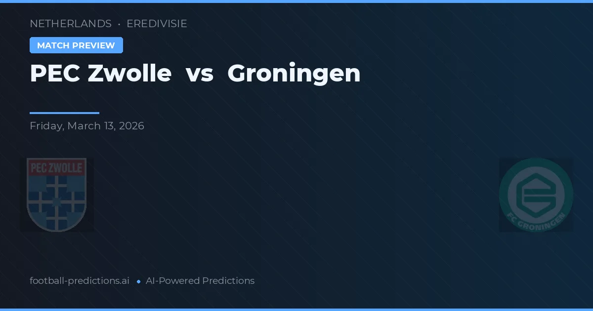 PEC Zwolle vs Groninga — pronóstico y previa del partido