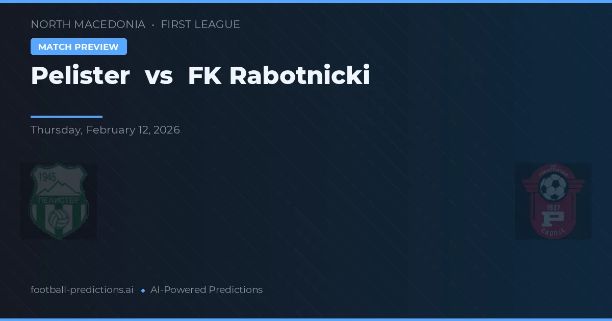 Pelister vs FK Rabotnički — pronóstico y previa del partido