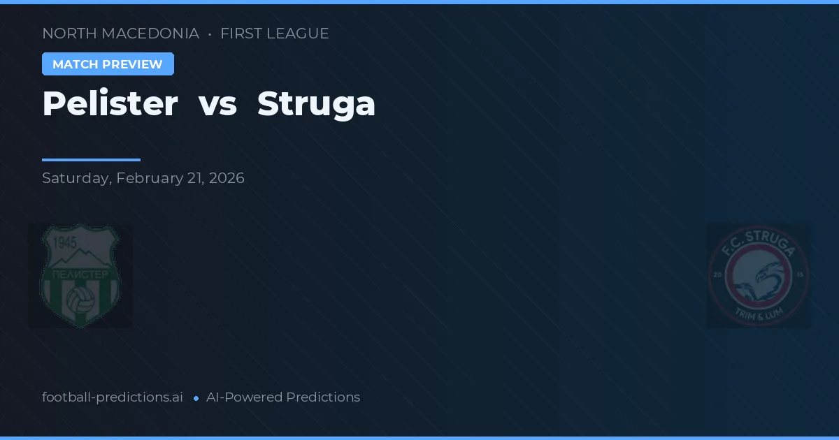 Pelister vs Struga — pronóstico y previa del partido