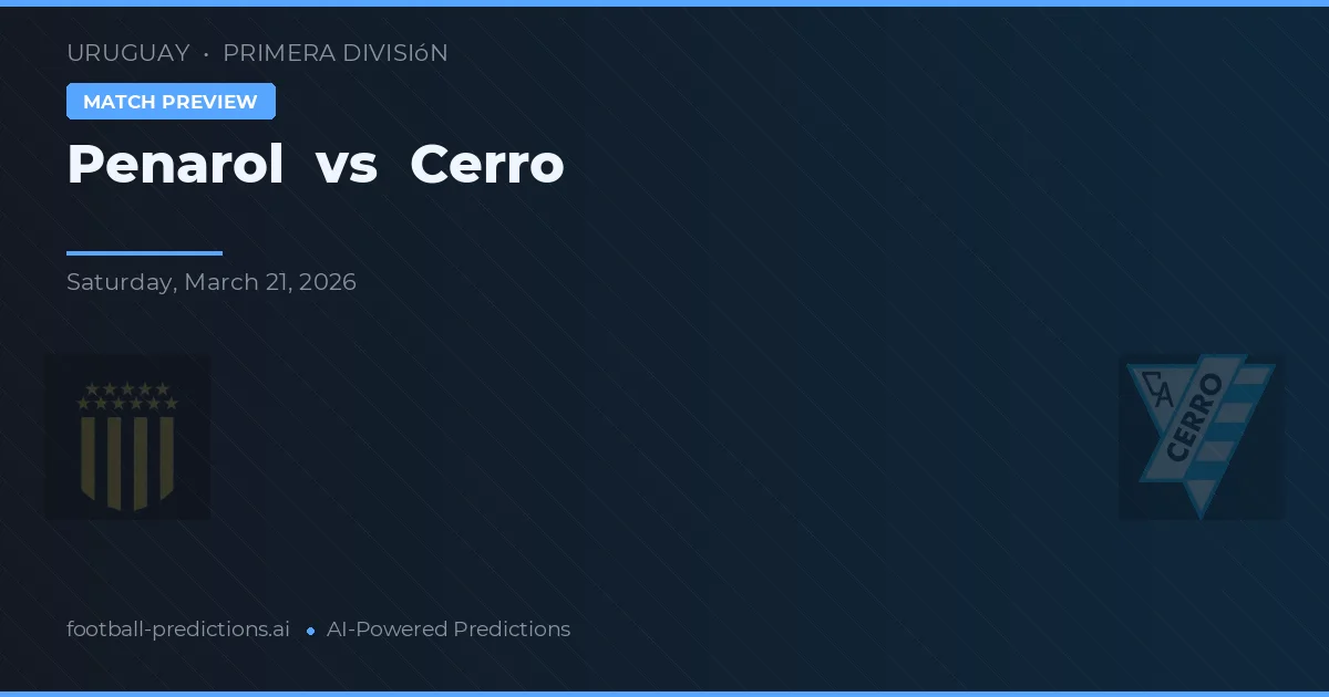Peñarol vs Cerro — pronóstico y previa del partido