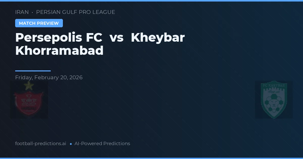 Persepolis FC vs Kheybar Khorramabad — pronóstico y previa del partido