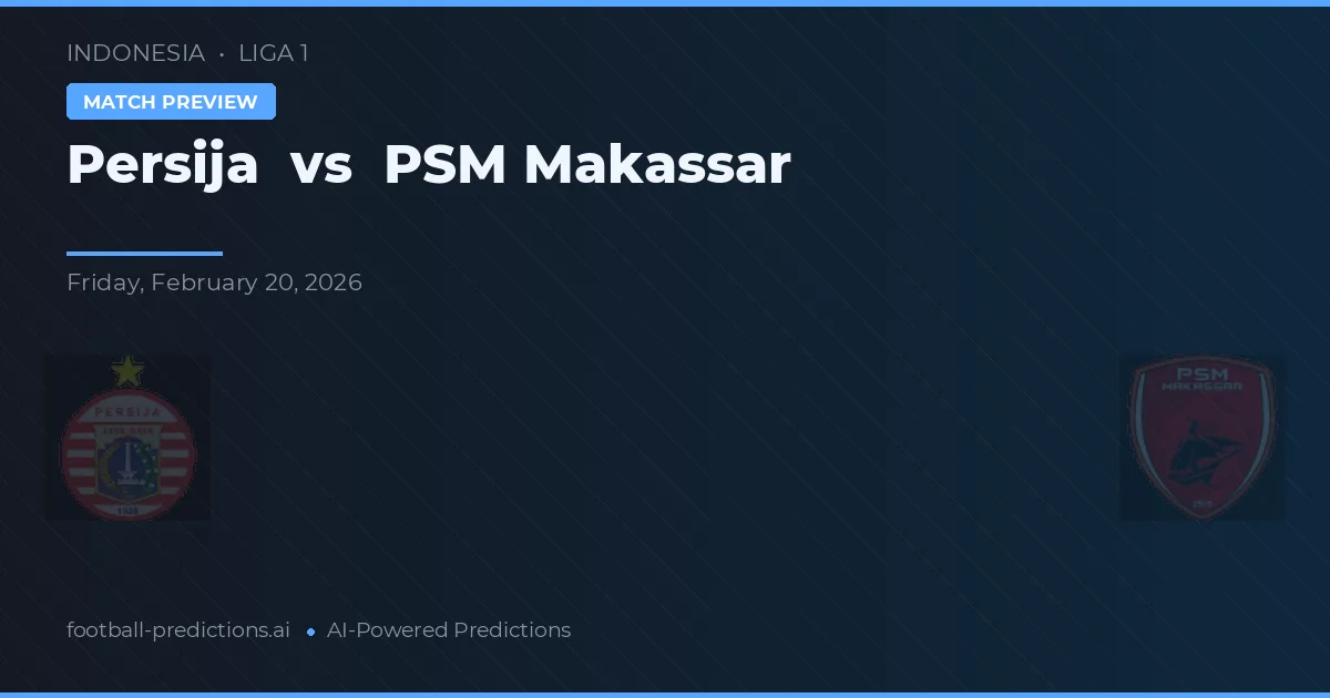 Persija vs PSM Makassar — pronóstico y previa del partido
