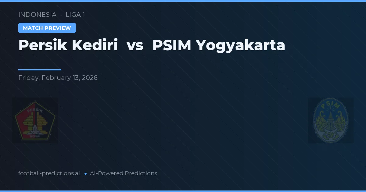 Persik Kediri vs PSIM Yogyakarta — pronóstico y previa del partido