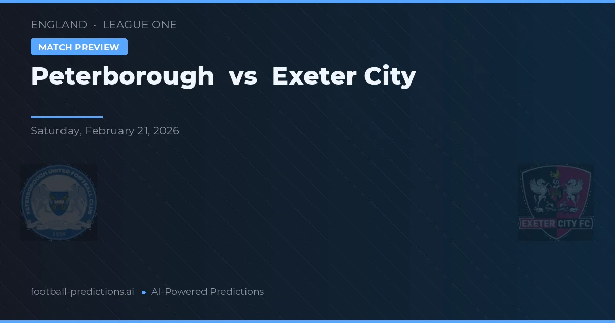 Peterborough United vs Exeter City — pronóstico y previa del partido