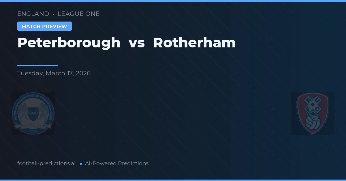 Peterborough United vs Rotherham — pronóstico y previa del partido