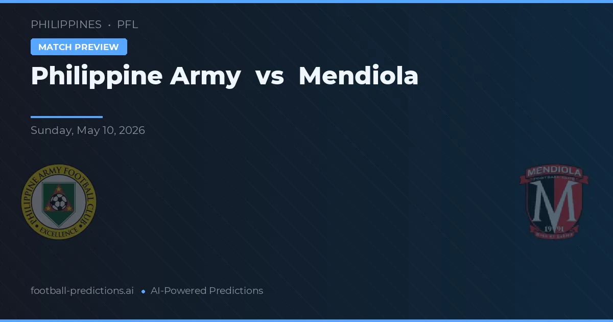 Ejército de Filipinas vs Mendiola — pronóstico y previa del partido