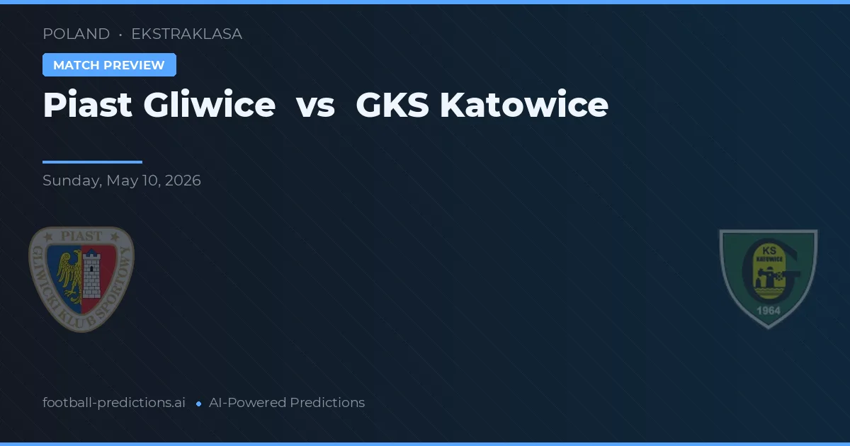 Piast Gliwice vs GKS Katowice — pronóstico y previa del partido