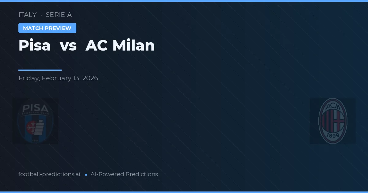 Pisa vs AC Milan — pronóstico y previa del partido