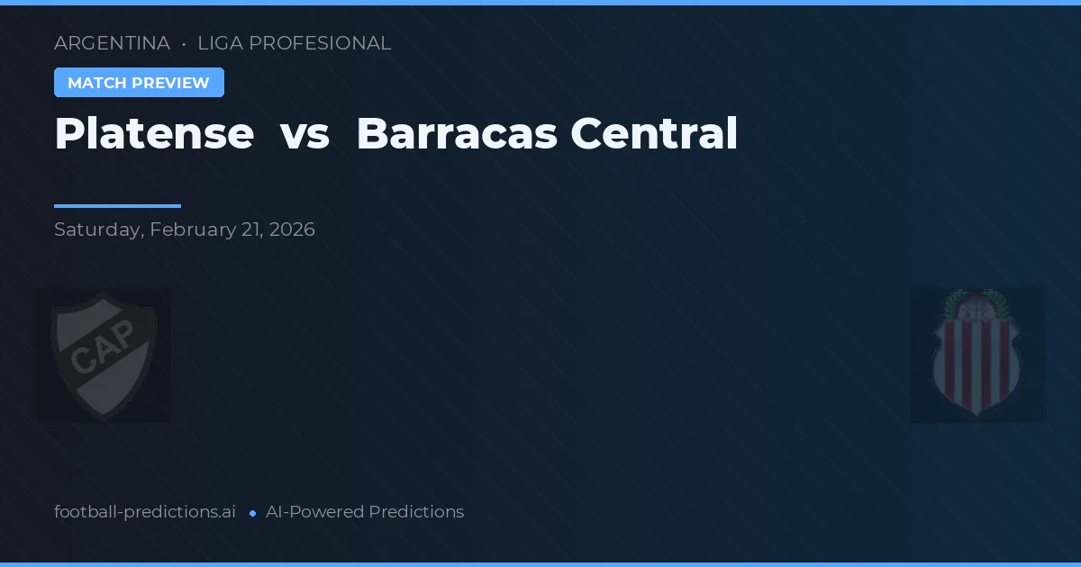 Platense vs Barracas Central — pronóstico y previa del partido