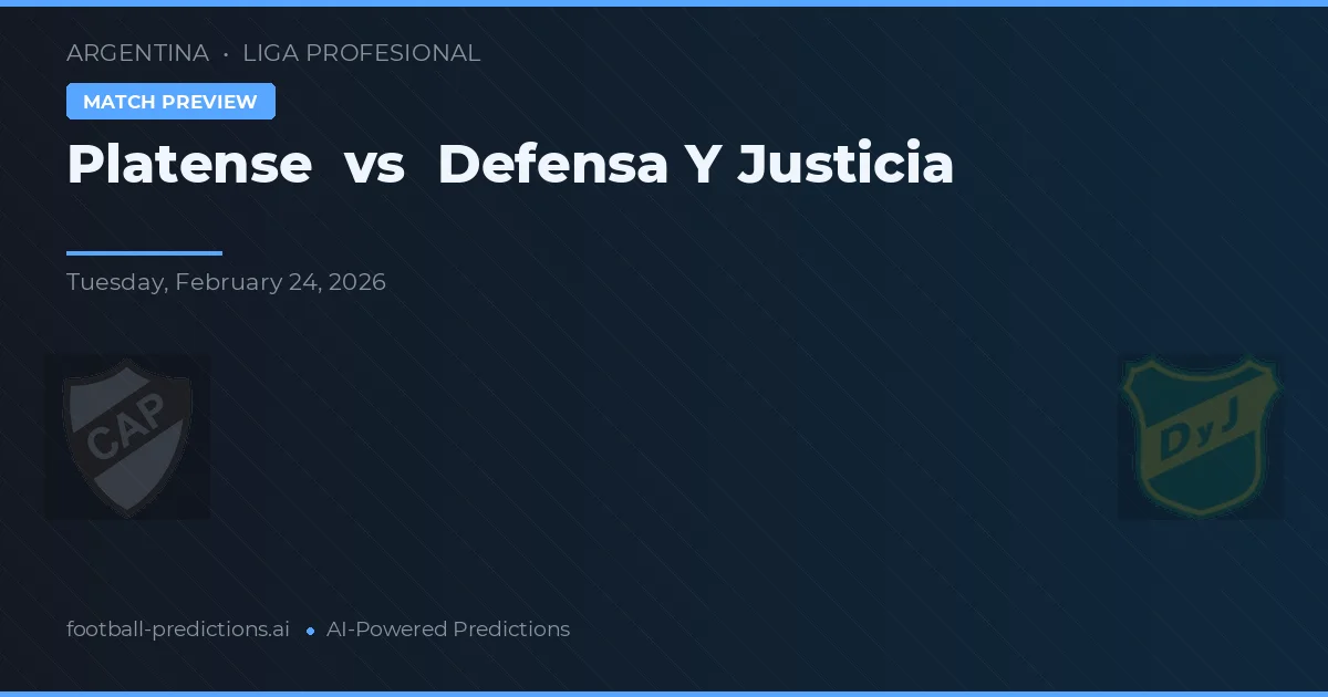 Platense vs Defensa y Justicia — pronóstico y previa del partido