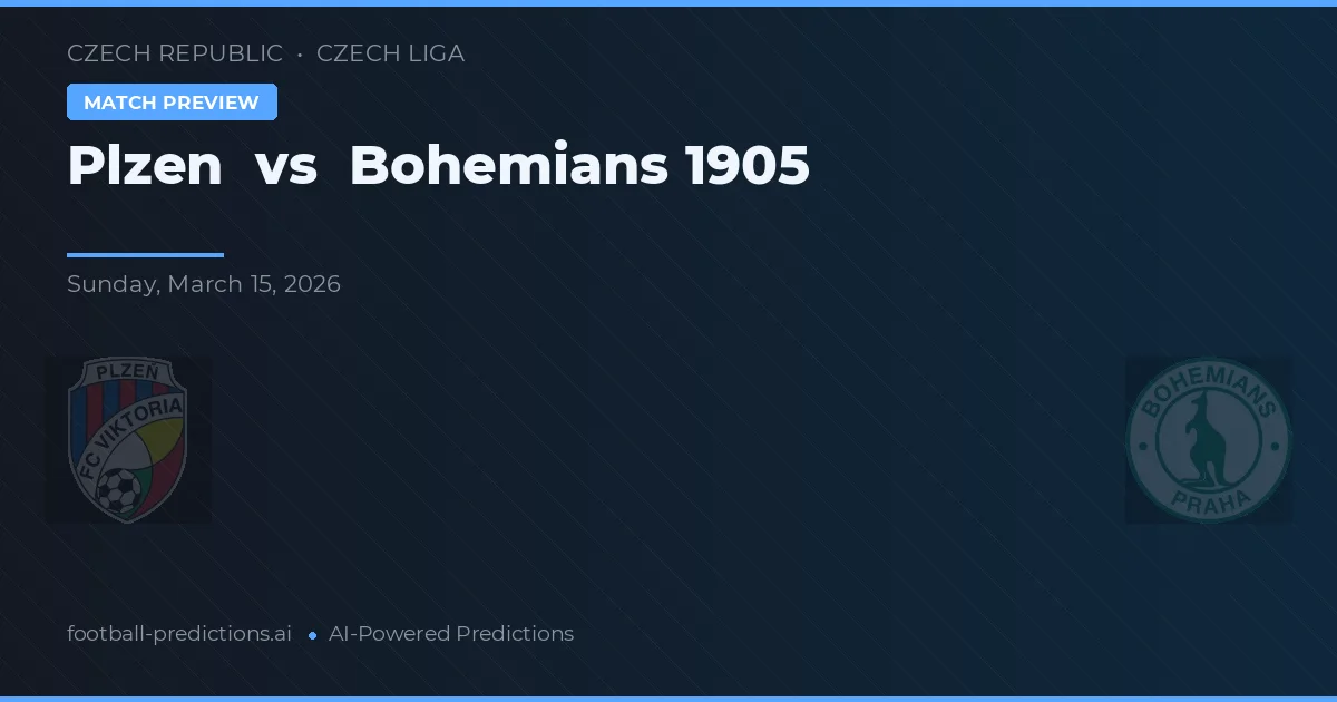 Plzen vs Bohemians 1905 — pronóstico y previa del partido
