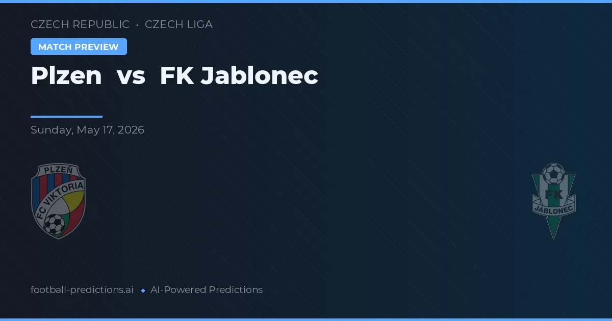 Plzen vs FK Jablonec — pronóstico y previa del partido