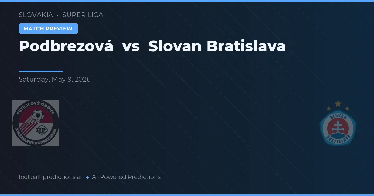 Podbrezová vs Slovan Bratislava — pronóstico y previa del partido