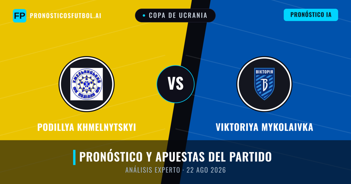 Podillya Khmelnytskyi vs Viktoriya Mykolaivka — pronóstico y previa del partido
