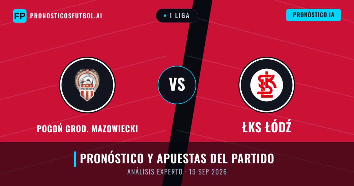 Pogoń Grod. Mazowiecki vs ŁKS Łódź — pronóstico y previa del partido