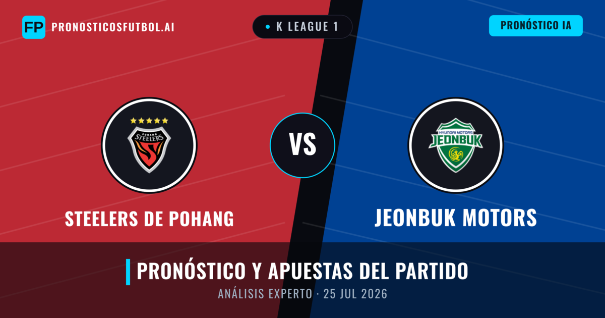 Steelers de Pohang vs Jeonbuk Motors — pronóstico y previa del partido