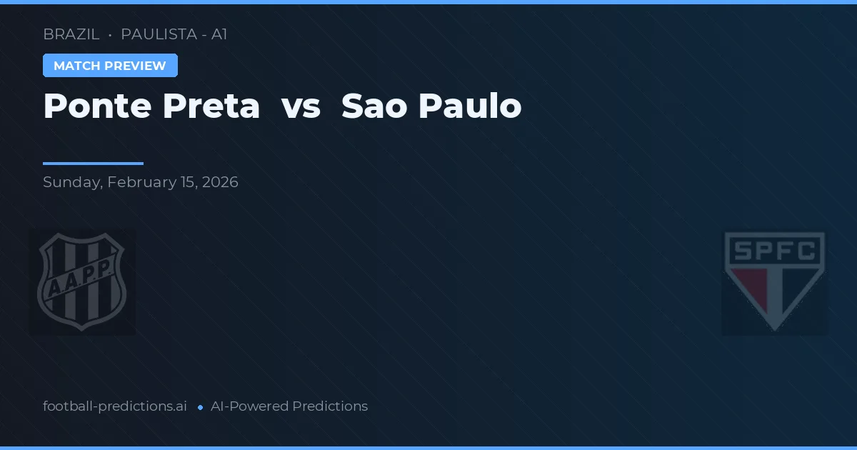 Ponte Preta vs São Paulo — pronóstico y previa del partido