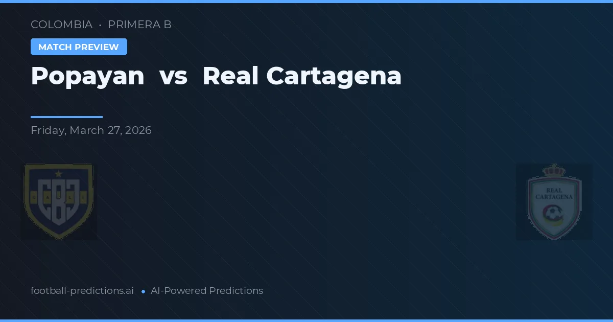 Popayán vs Real Cartagena — pronóstico y previa del partido