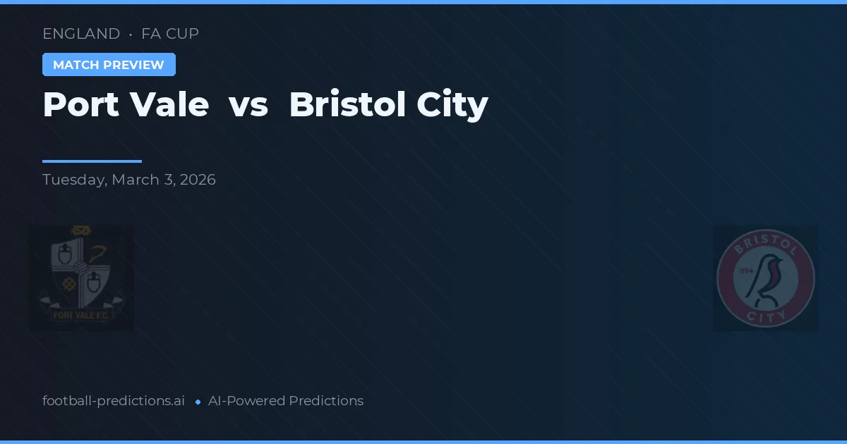 Port Vale vs Bristol City — pronóstico y previa del partido