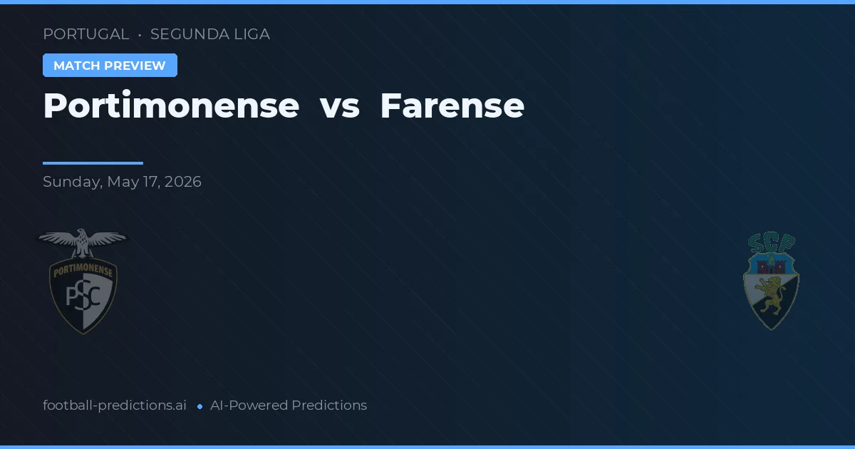 Portimonense vs Farense — pronóstico y previa del partido
