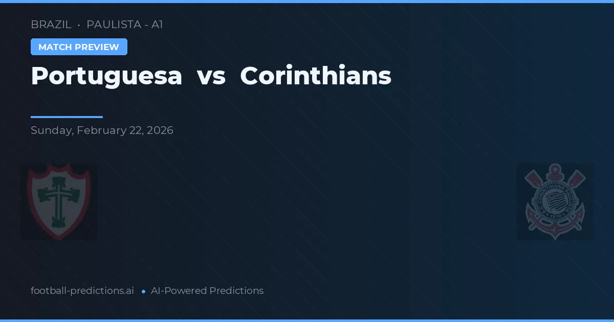 Portuguesa vs Corinthians — pronóstico y previa del partido