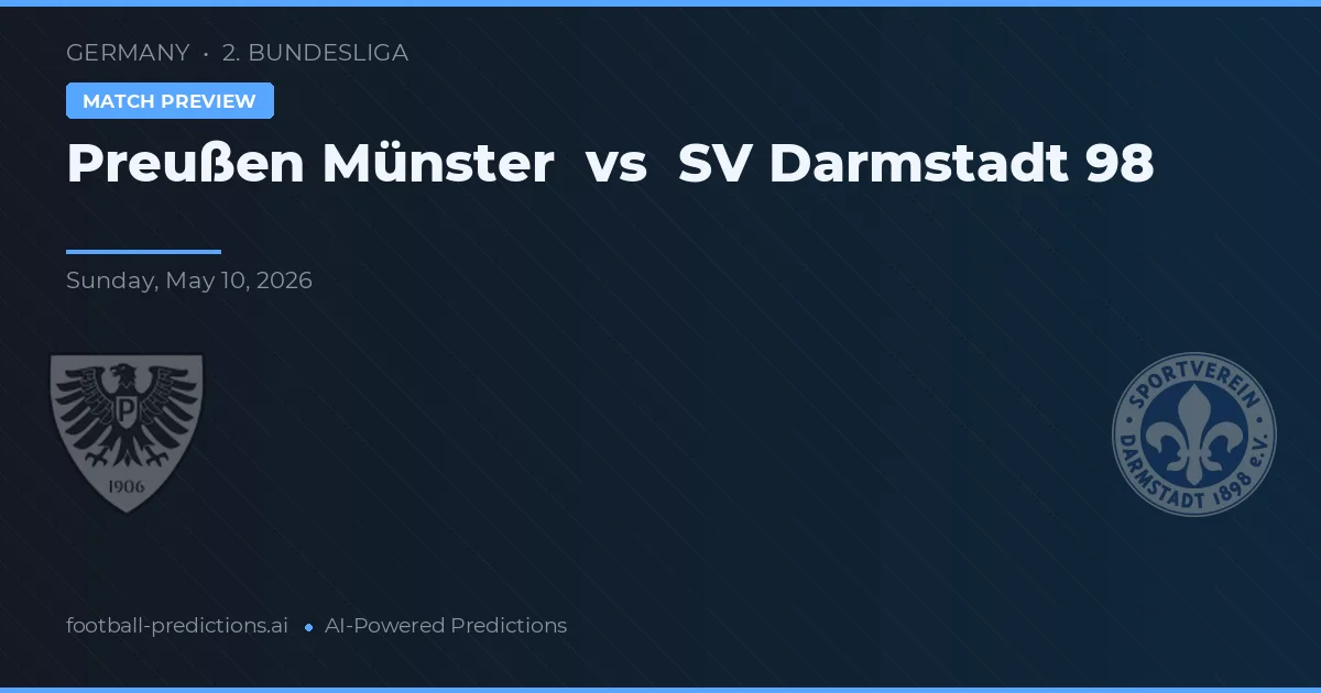 Preußen Münster vs SV Darmstadt 98 — pronóstico y previa del partido