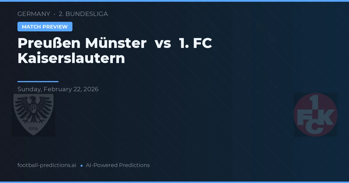 Preußen Münster vs 1. FC Kaiserslautern — pronóstico y previa del partido