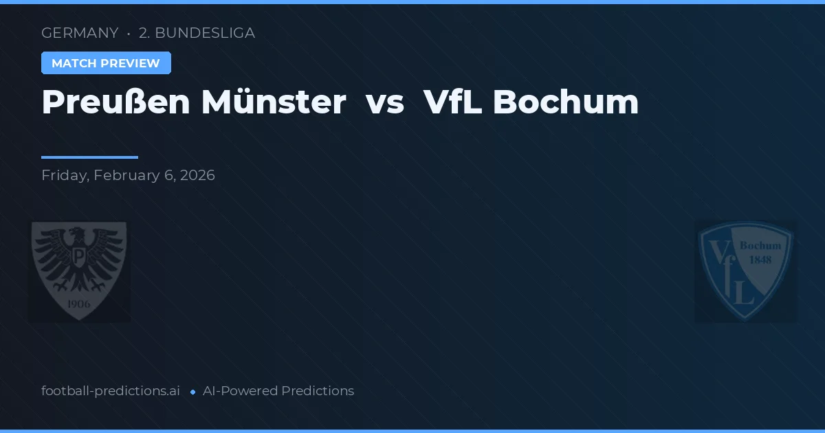 Preußen Münster vs VfL Bochum — pronóstico y previa del partido