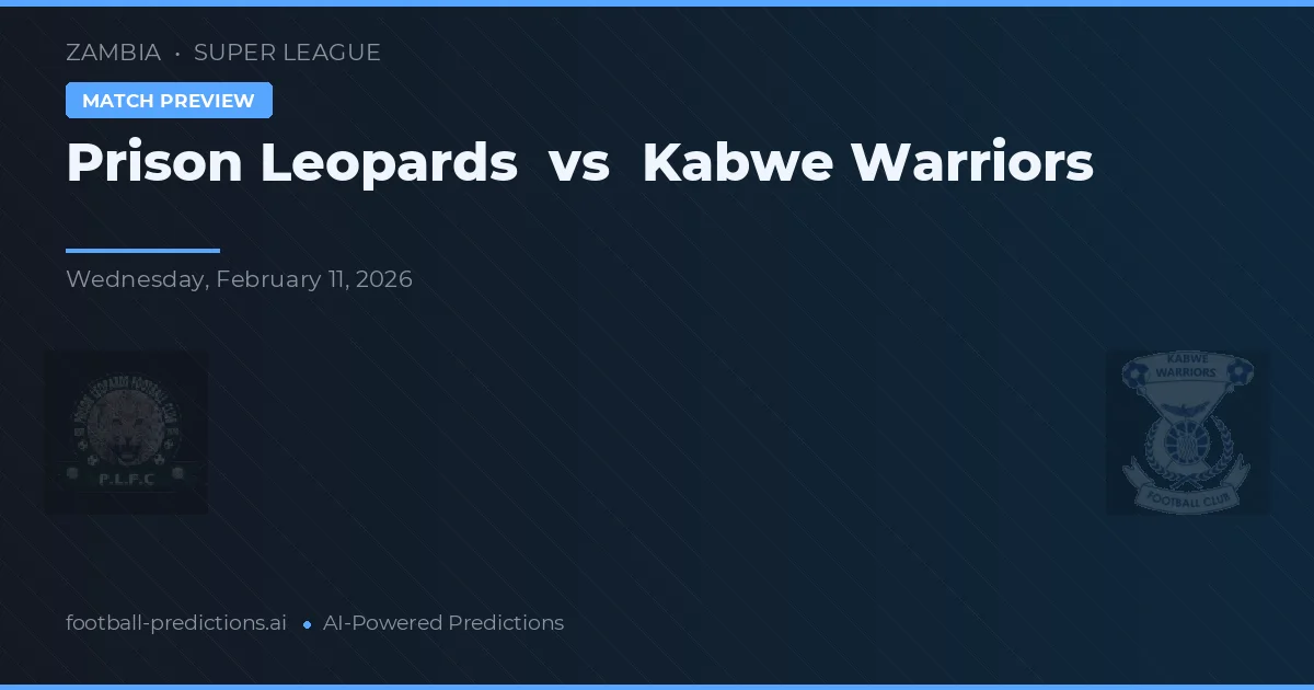 Leopardos de la Prisión vs Guerreros de Kabwe — pronóstico y previa del partido