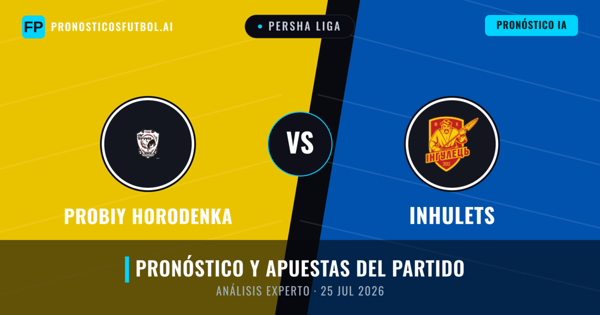 Probiy Horodenka vs Inhulets — pronóstico y previa del partido