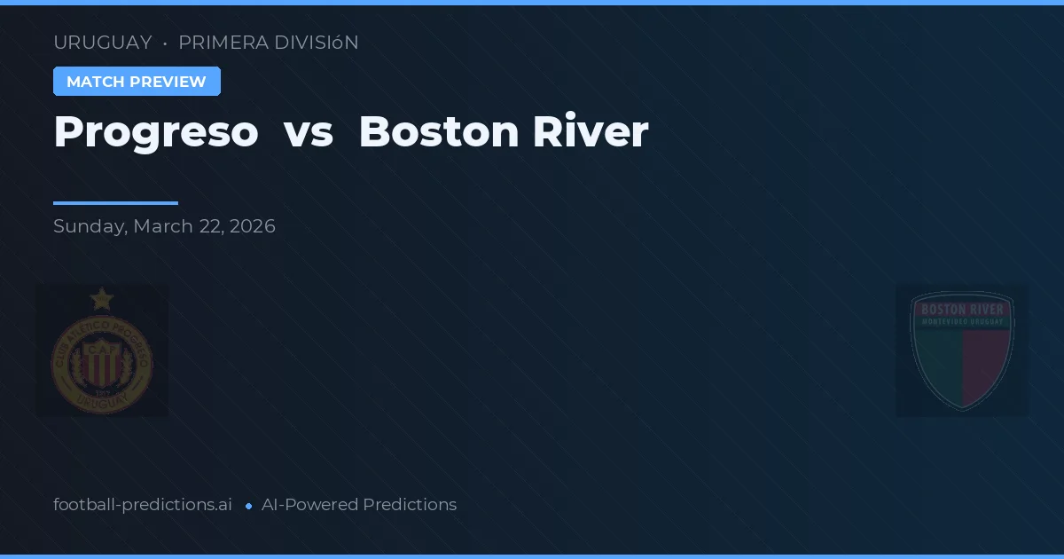 Progreso vs Boston River — pronóstico y previa del partido