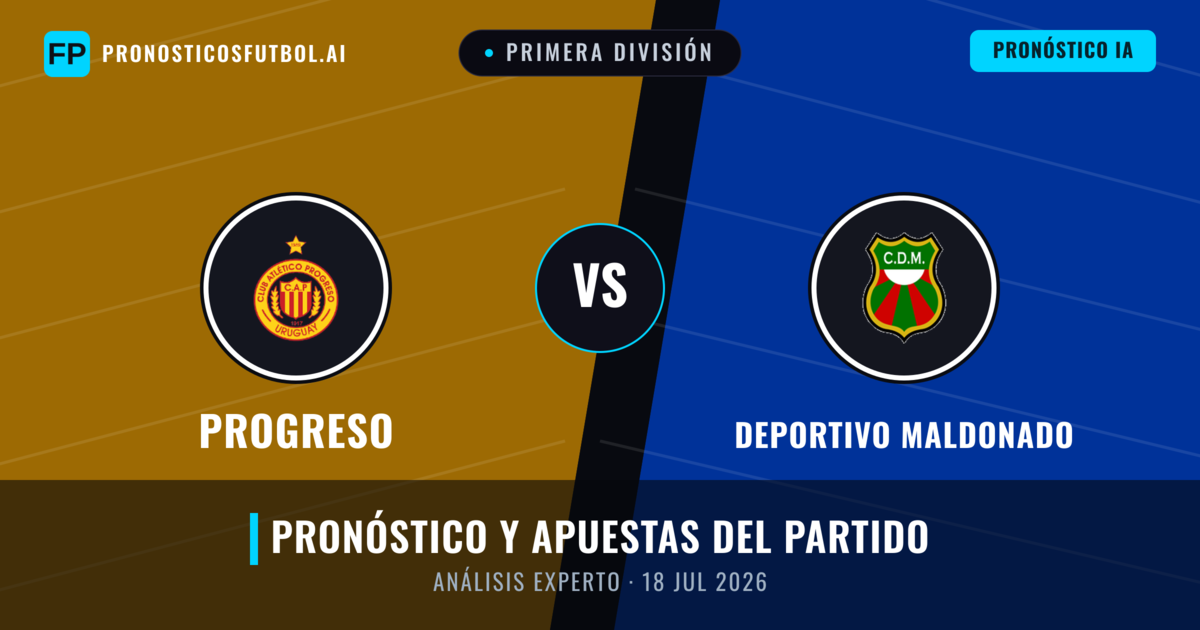 Progreso vs Deportivo Maldonado — pronóstico y previa del partido