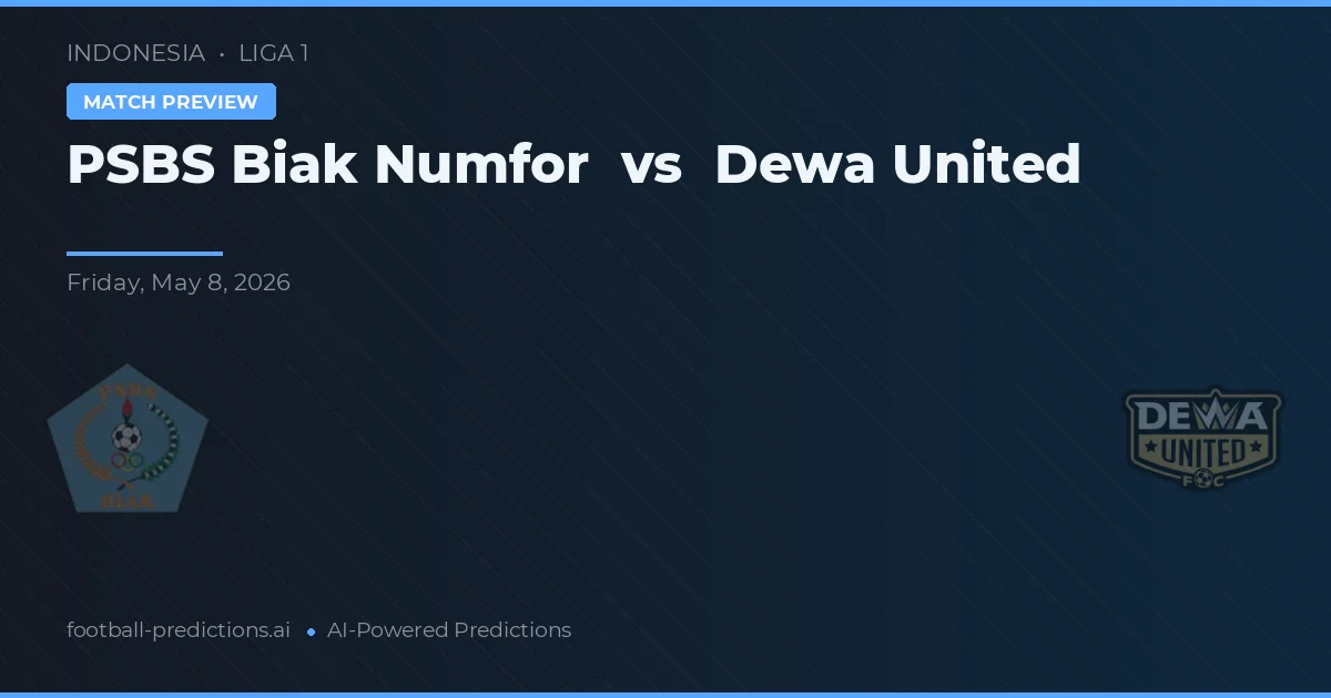 PSBS Biak Numfor vs Dewa United — pronóstico y previa del partido