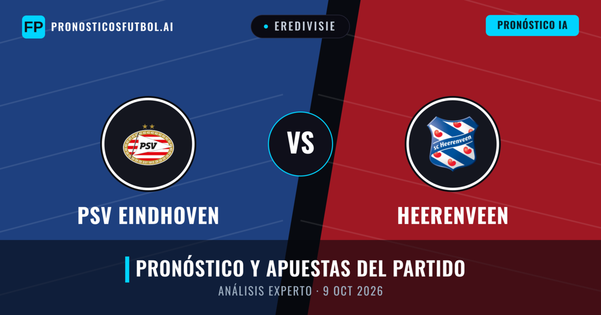 PSV Eindhoven vs Heerenveen — pronóstico y previa del partido