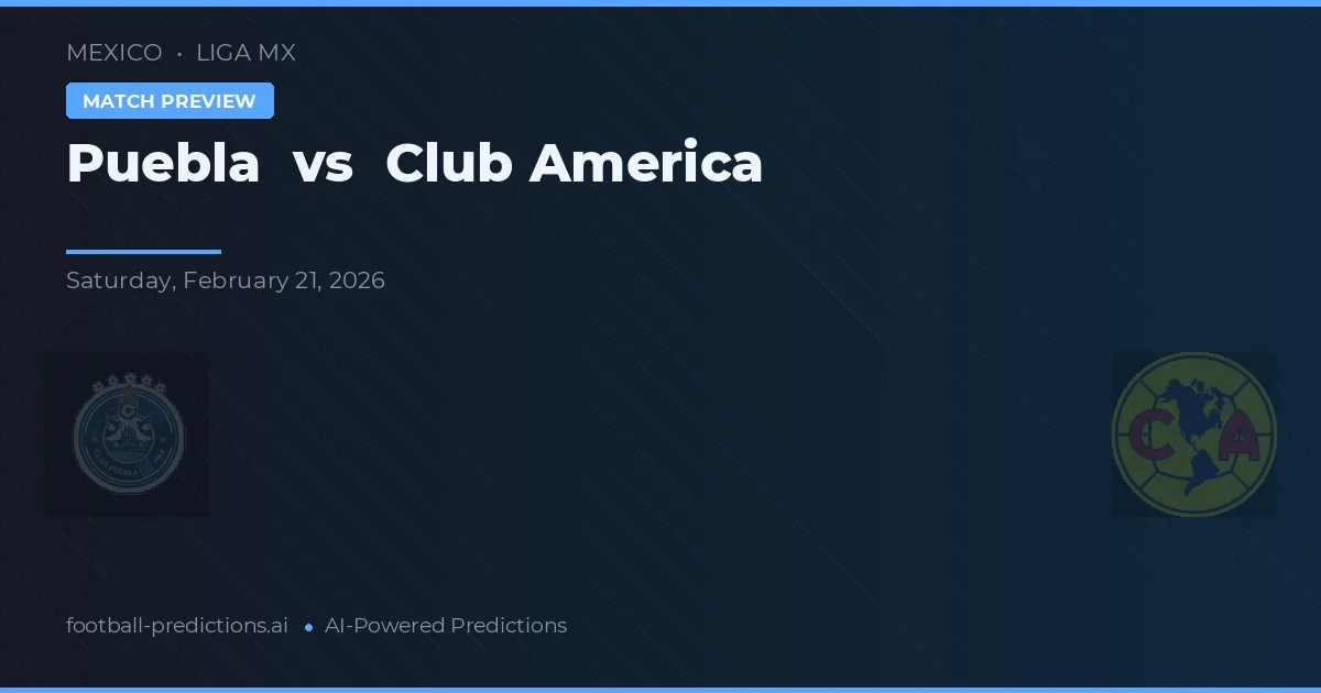 Puebla vs Club América — pronóstico y previa del partido