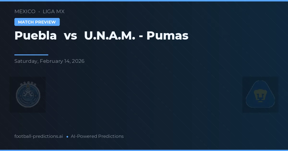 Puebla vs U.N.A.M. - Pumas — pronóstico y previa del partido