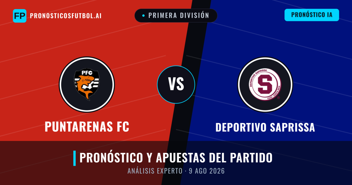 Puntarenas FC vs Deportivo Saprissa — pronóstico y previa del partido