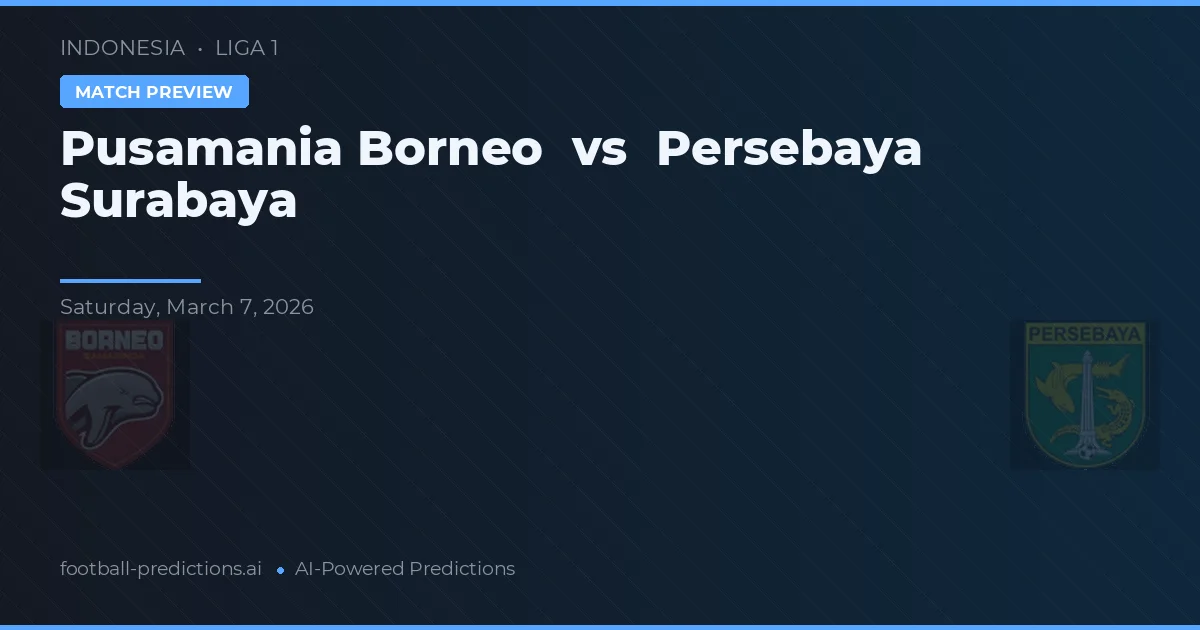 Pusamania Borneo vs Persebaya Surabaya — pronóstico y previa del partido